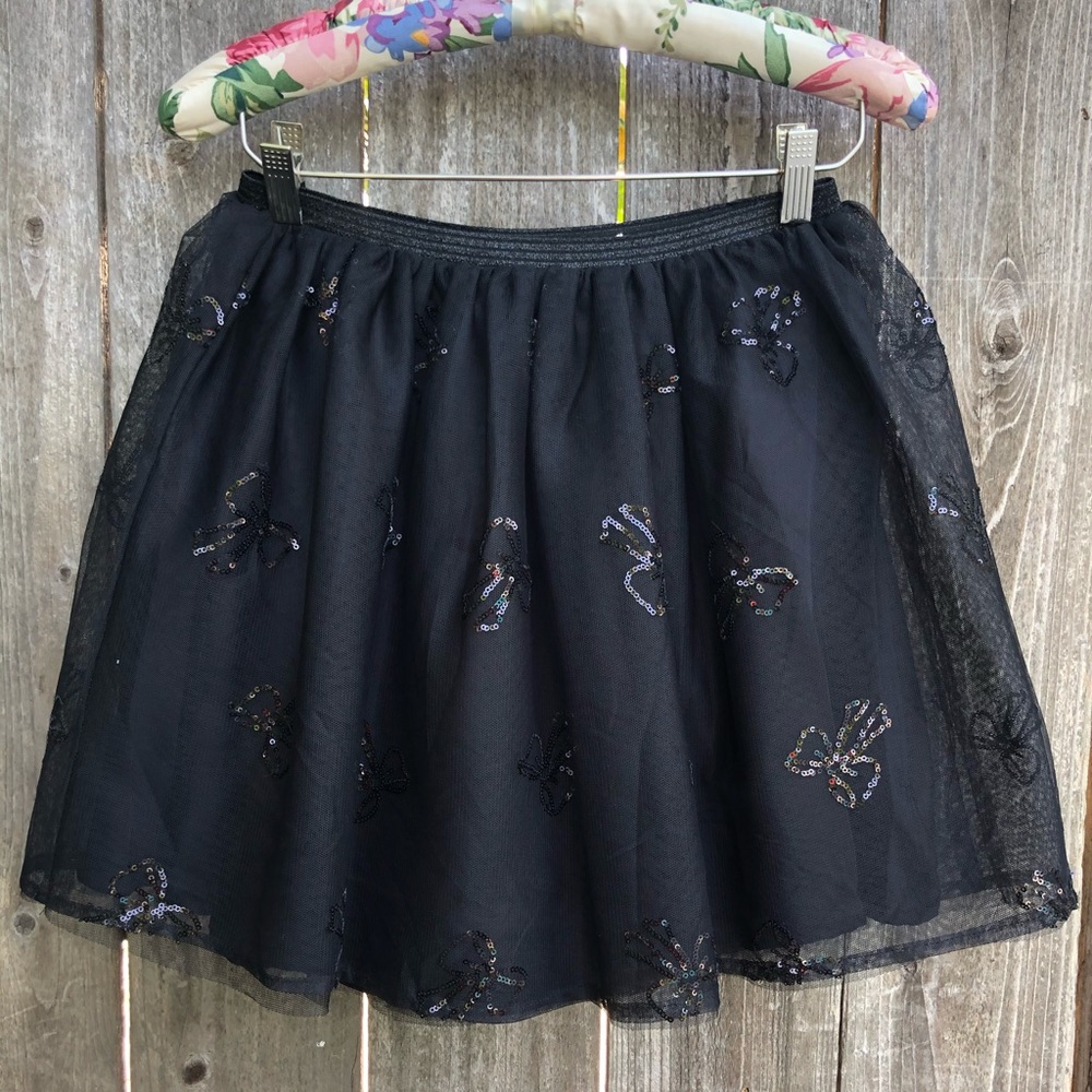 Children’s Place Black Sparkly Skirt